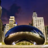 The bean at night